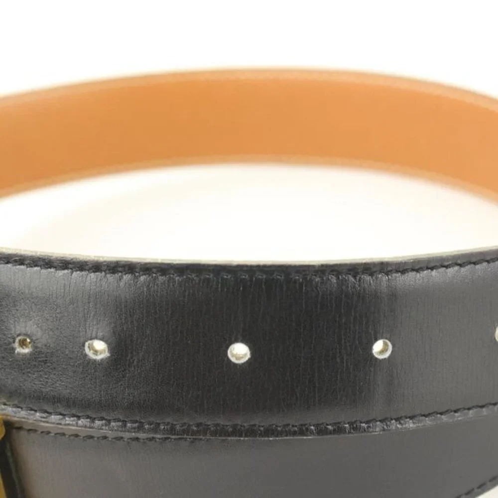 Hermès Black x Brown 32mm Reversible H Logo Belt Kit 84h615s